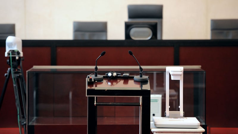 Un prétoire au tribunal de Pontoise