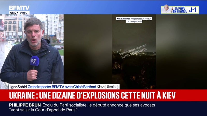 Ukraine: une dizaine de fortes explosions entendues à Kiev