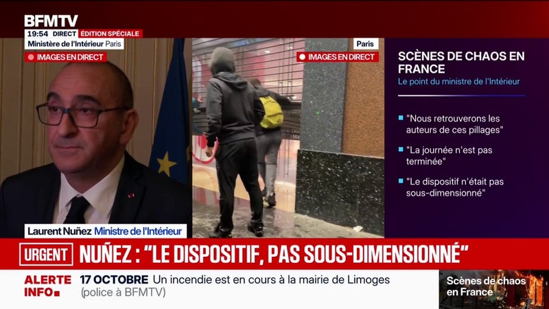 Mobilisations du 17 octobre: "Le dispositif [de forces de l'ordre] n'était pas sous-dimensionné", déclare le ministre de l’Intérieur Laurent Nuñez