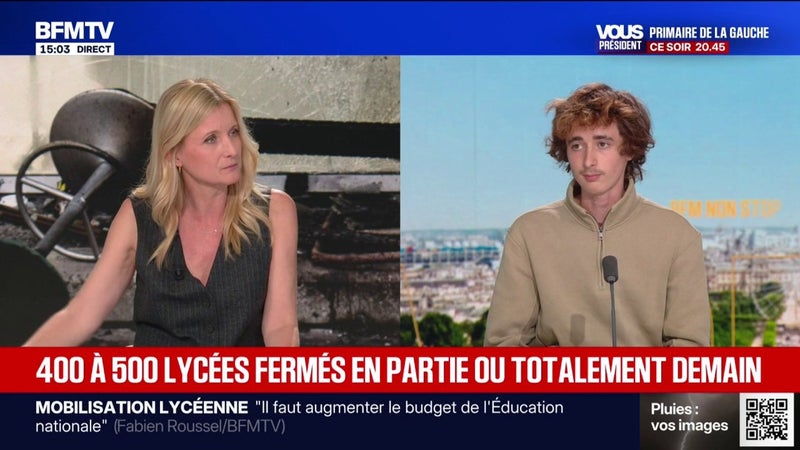 "Il nous faut des mesures concrètes et des engagements" du gouvernement, réclame Marius Mesnil, co-secrétaire général de l'Union syndicale lycéenne