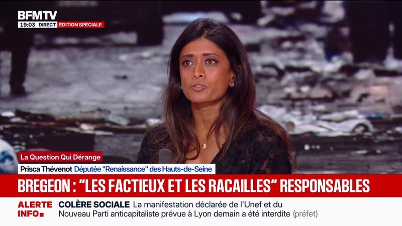 Colère sociale: "Depuis deux ans, on est plongés dans l'immobilisme", affirme Prisca Thevenot, député Renaissance