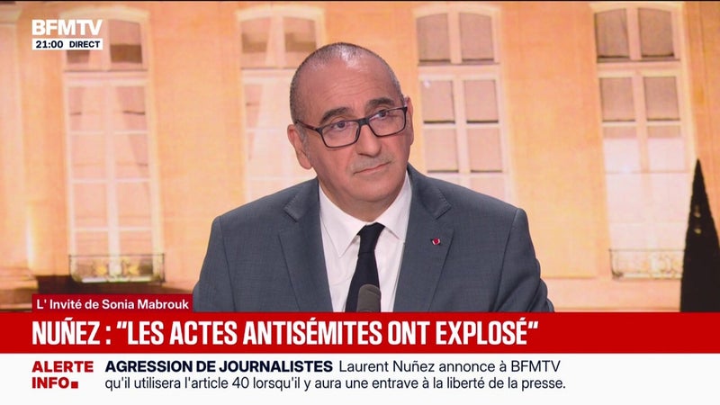 Écrits antisémites attribués à Jordan Bardella: "Si les propos ont été tenus, c'est inacceptable", assure Laurent Nuñez, ministre de l'Intérieur