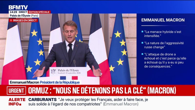 Crises des carburants: "Dépenser énormément d'argent public, que nous n'avons pas, n'est pas la meilleure réponse", estime Emmanuel Macron