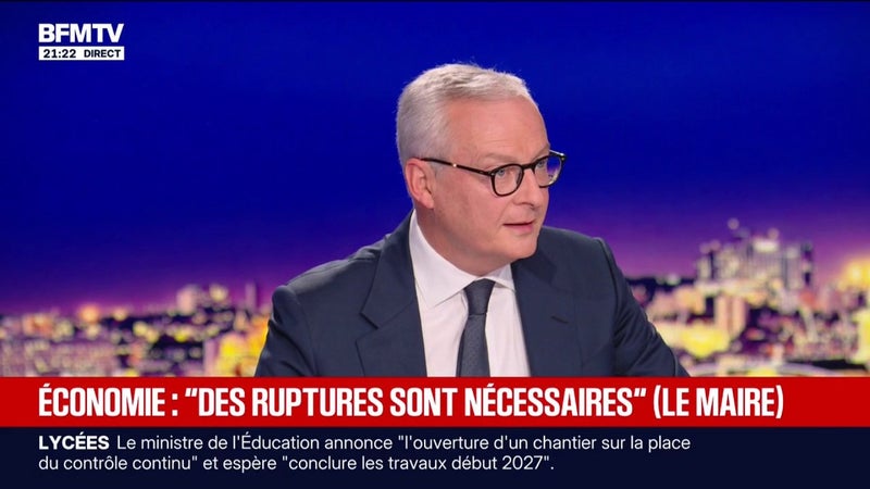 "Nous devons retirer le 49.3 de la Constitution": Bruno Le Maire, ancien ministre de l'Économie, estime qu'il faut "une nouvelle Vème République"