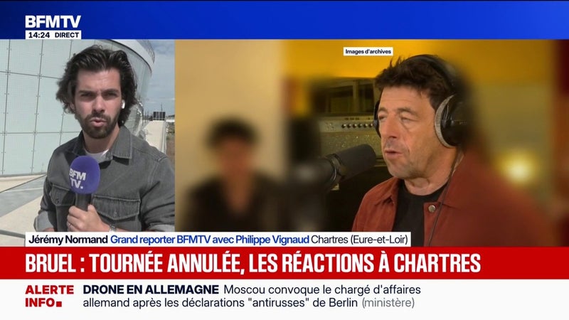 Tournée annulée de Patrick Bruel: réactions à Chartes où le maire Ladislas Vergne s'était opposé à la tenue du concert du chanteur