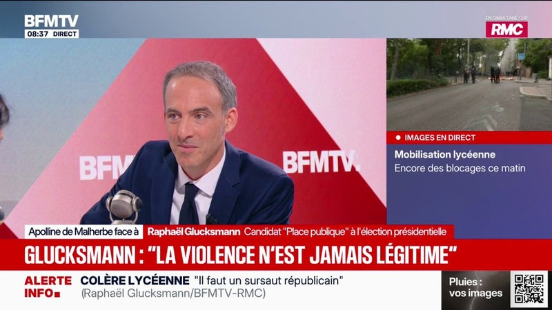"Ces violences sont inacceptables", dénonce Raphaël Glucksmann à propos de la violence envers les journalistes