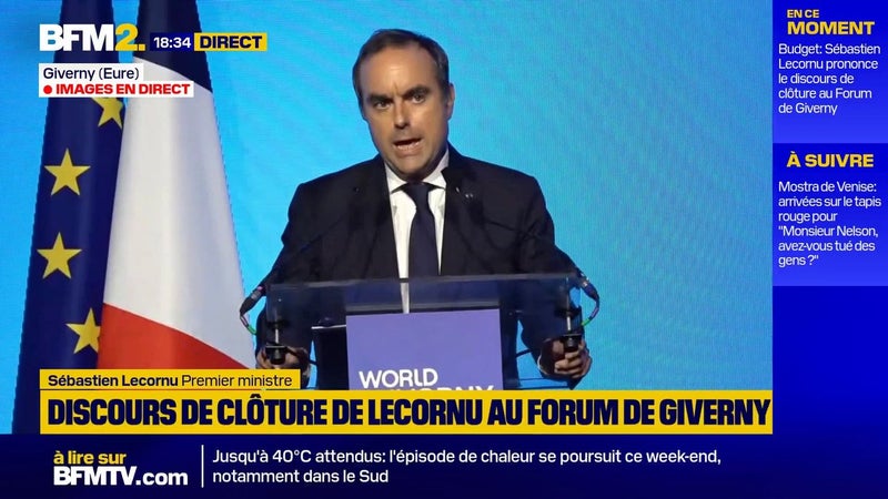Budget: Sébastien Lecornu évoque des "décisions difficiles" à prendre "dans les temps qui viendront"