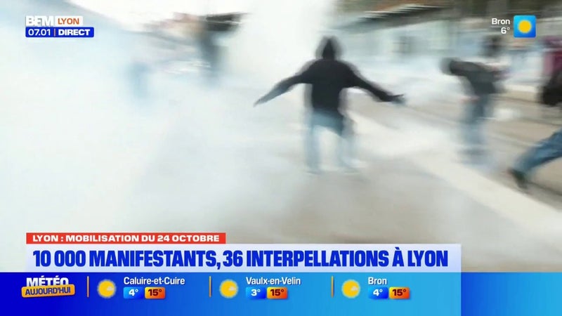 Mobilisation du 24 octobre à Lyon : 10 000 manifestants, 36 interpellations