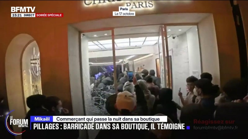 FORUM BFMTV - Violences le week-end du 17 octobre: Mikaël, commerçant, a passé la nuit dans sa boutique "pour sauver son outil de travail"
