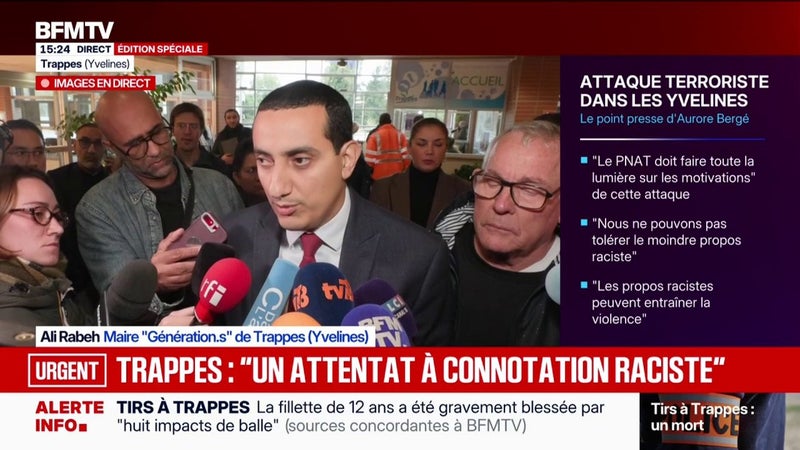 Tirs mortels à Trappes: l'assaillant a "échoué à commettre plus de victimes" grâce "notamment au courage des forces de l'ordre", indique le maire de la commune Ali Rabeh