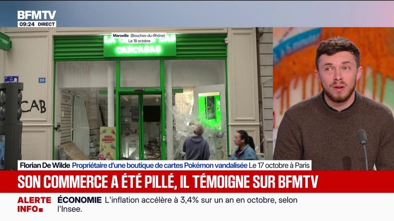 17 octobre: “On est à plus de 500.000 euros de perte” , confie ce propriétaire d’une boutique de cartes Pokémon vandalisée