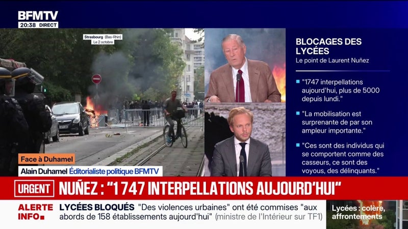 Colère lycéenne: "Ce sont des émeutes urbaines", estime Charles Alloncle, député UDR