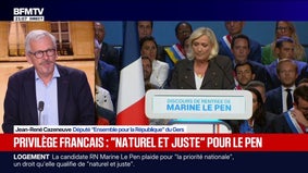 Marine Le Pen plaide pour "la priorité nationale": "Les masques tombent et les vieux réflexes ressurgissent", dénonce Jean-René Cazeneuve, député "Ensemble pour la République" du Gers