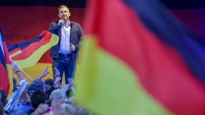 Ulrich Siegmund lors d'un meeting à Naumburg, en Allemagne, le 24 août 2026