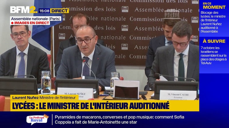 Mobilisation lycéenne: "Il est excessif de parler de répression policère d'un mouvement, ce n'est pas le cas" affirme Laurent Nuñez