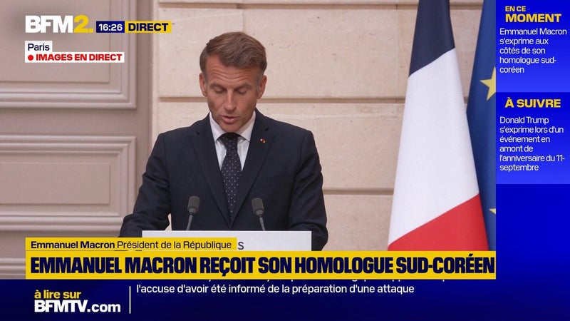 Ormuz: Emmanuel Macron évoque "une vision partagée" avec la République de Corée