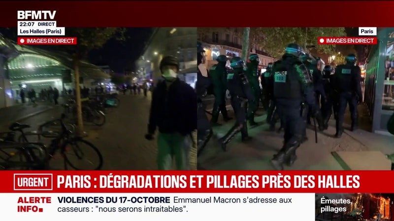 Rassemblement à Paris: le Forum des Halles est complètement bouclé par les forces de l'ordre