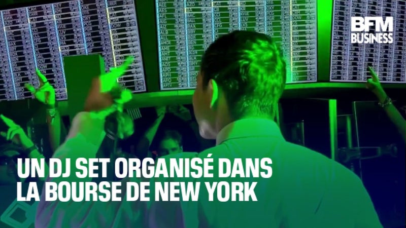 Un DJ set organisé dans la Bourse de New York
