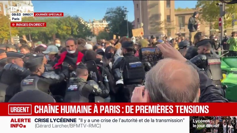 Colère lycéenne: premières tensions sur le cours de Vincennes
