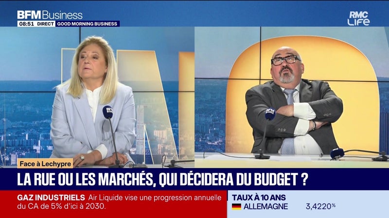 Emmanuel Lechypre face à Hedwige Chevrillon : La rue ou les marchés, qui décidera du budget ? - 05/10