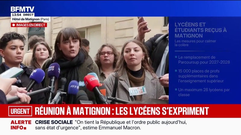 Mobilisation lycéenne: Suzanne Nijdam, présidente de la Fage souhaite du "concret, ce n'est pas juste des petites miettes [mais] rendre le quotidien des étudiants et des lycéens différent"