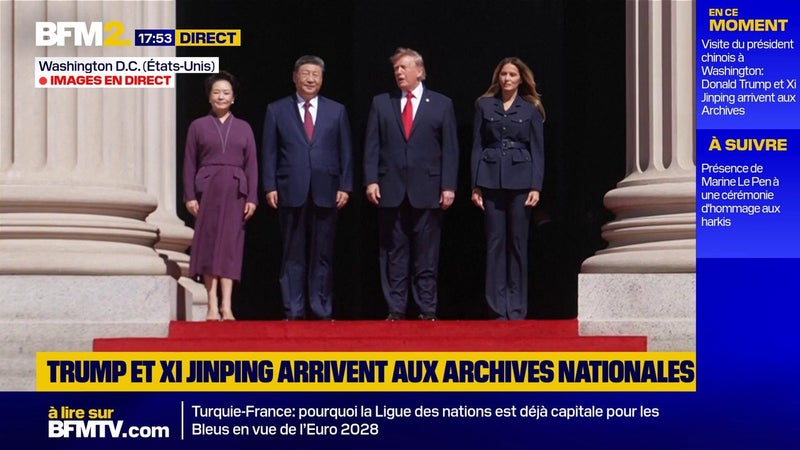 Xi Jinping conclut sa visite officielle à Washington D.C., aux Archives nationales