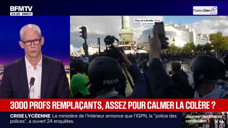 Mobilisation lycéenne: "L'école, c'est la priorité du projet présidentiel" de Gabriel Attal, explique Franck Riester, ancien ministre et co-directeur de campagne de Gabriel Attal