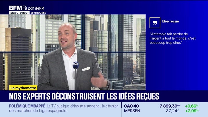 Mythomètre : "Anthropic fait perdre de l'argent à tout le monde, c'est beaucoup trop cher", FAUX répond François Chaulet - 27/10