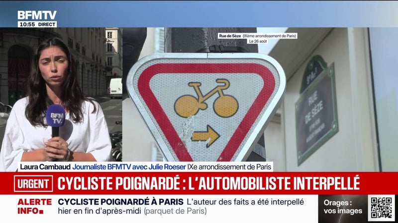 Cycliste poignardé à Paris: l'auteur des faits a été interpellé ce mardi en fin d'après midi, le pronostic vital de la victime n'est plus engagé