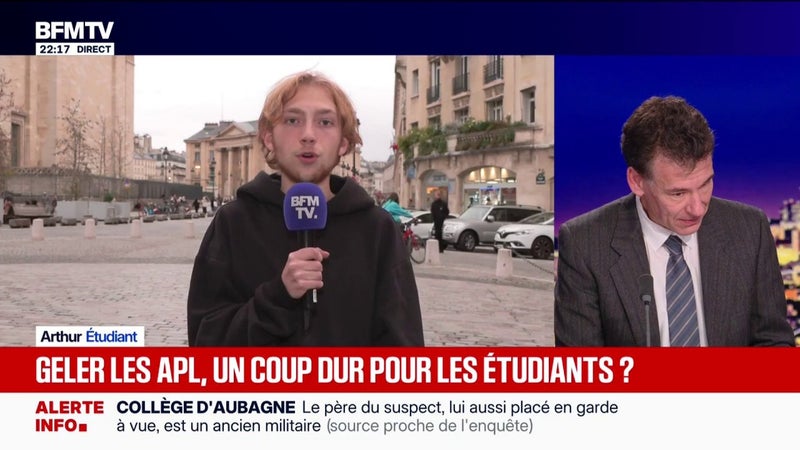 "Comptez-vous revaloriser les APL dans le budget 2027 ?": la question d'un étudiant au ministre de l'Enseignement supérieur sur BFMTV