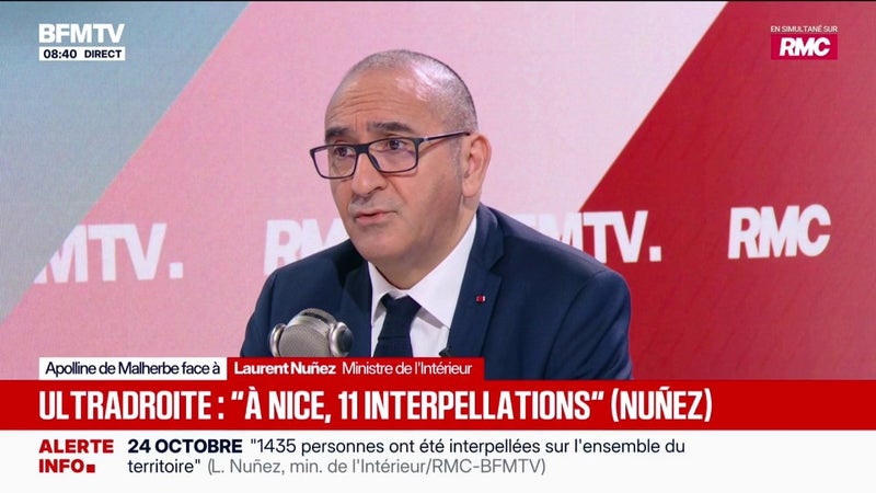 Les policiers sont "pris à partie dans des conditions qui s'apparentent assez souvent à des tentatives de meurtre", déclare le ministre de l'Intérieur Laurent Nuñez