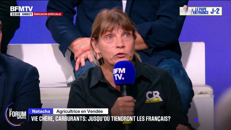 FORUM BFMTV - Vie chère: "Il faut arrêter de nous saigner", assure Natacha, agricultrice, éleveuse de bovins en Vendée