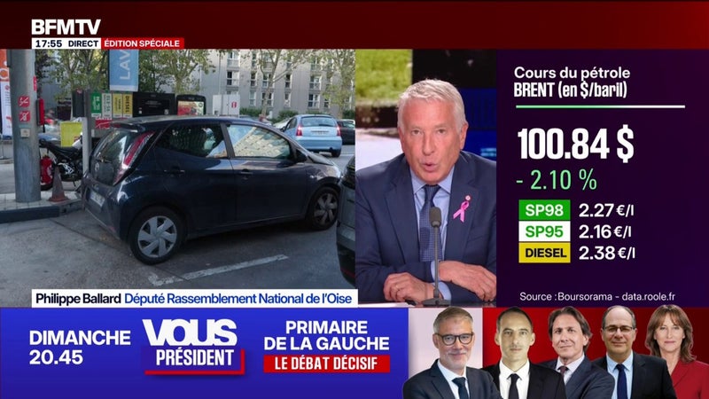 Carburants: les pays du G7 vont libérer jusqu'à 100 millions de barils de diesel et pétrole brut, "une bonne nouvelle", estime Philippe Balard, député RN