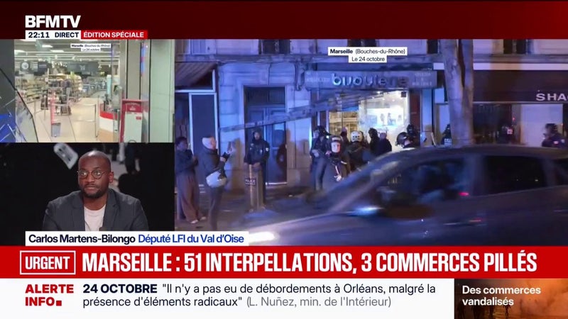 Mobilisation du 24 octobre: Carlos Martens-Bilongo, député LFI du Val d'Oise, juge "inacceptable" les changements d'itinéraires