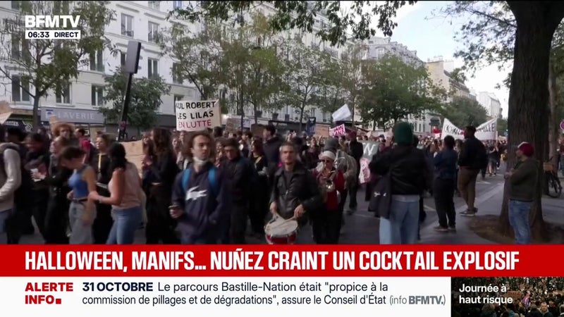 Manifestations du 31 octobre: un dispositif de sécurité exceptionnel face au risque de violences urbaines