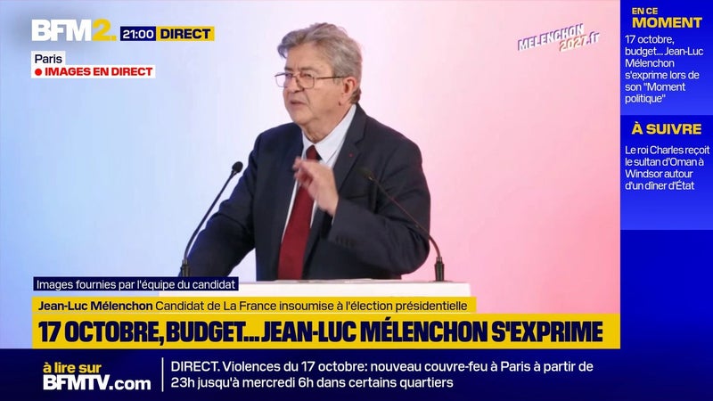 Manifestation du 24 octobre: Jean-Luc Mélenchon "réquisitionne" les Insoumis pour protéger les lycéens