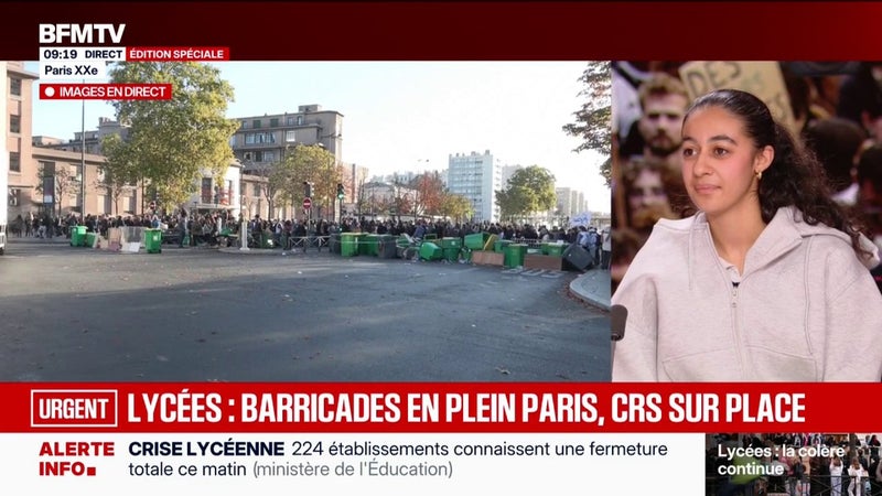 Colère lycéenne: "Sébastien Lecornu n'a absolument rien dit, il essaye de gagner du temps", estime Sofia Tizaoui, ancienne présidente de l'Union syndicale lycéenne