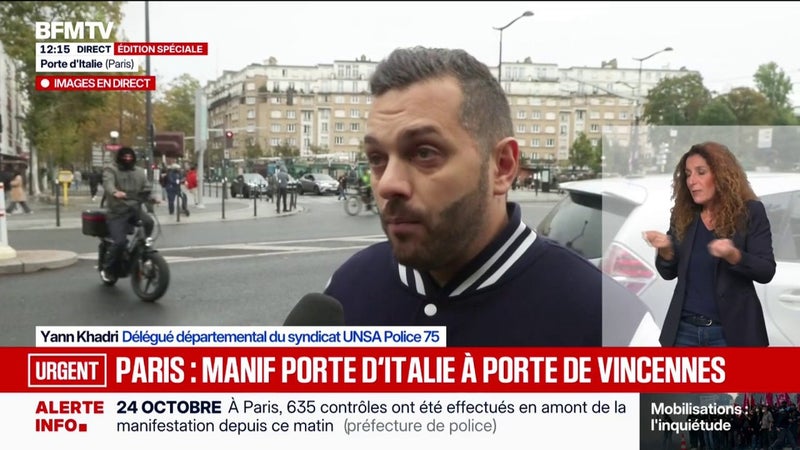 24 octobre à Paris: "Ce parcours devrait permettre de contenir d'éventuels casseurs plus facilement", explique Yann Khadri, délégué départemental du syndicat UNSA Police 75