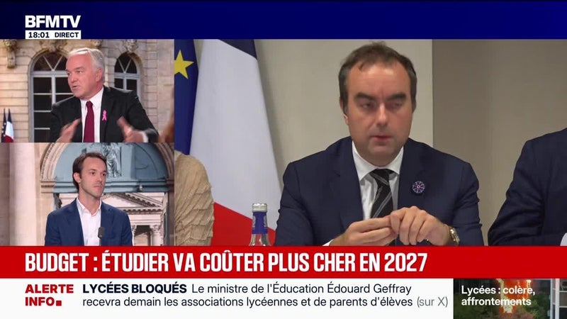 Marschall Truchot : Budget, étudier va coûter plus cher en 2027 - 01/10