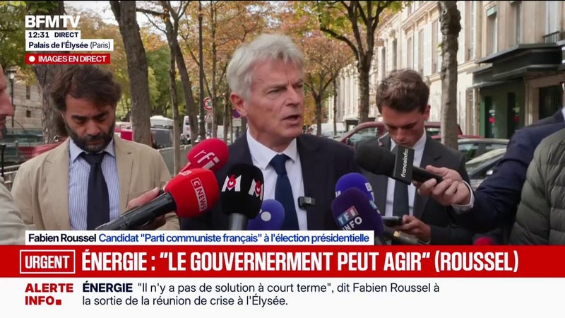 "Il n'y aura pas de solution militaire (...) que ce soit en Ukraine comme au Proche et au Moyen-Orient", assure Fabien Roussel, candidat PCF à la présidentielle