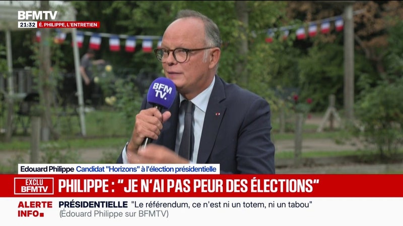 "Je veux faire de l'école une grande ambition nationale", déclare Édouard Philippe, candidat "Horizons" à l'élection présidentielle