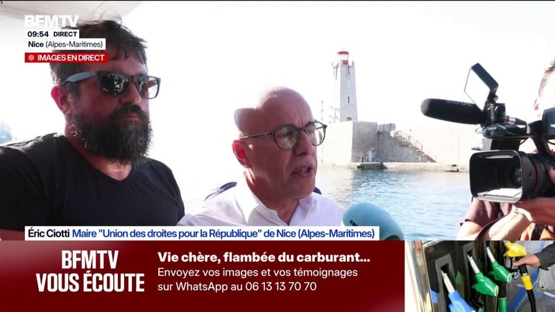 Éric Ciotti, maire UDR de Nice, apporte son "total soutien" aux pêcheurs qui bloquent le port