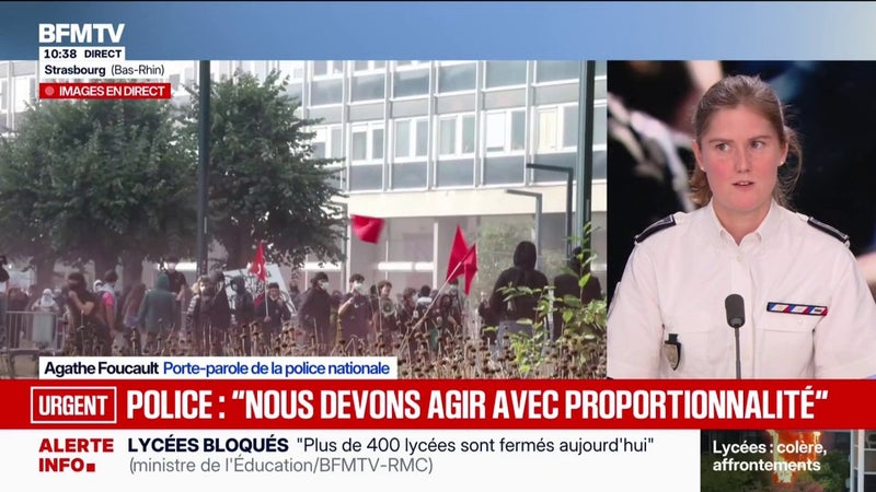 Blocage des lycées: "Les consignes sont claires: c'est la proportionnalité dans l'intervention, tout en maintenant l'ordre public", affirme la porte-parole de la police nationale