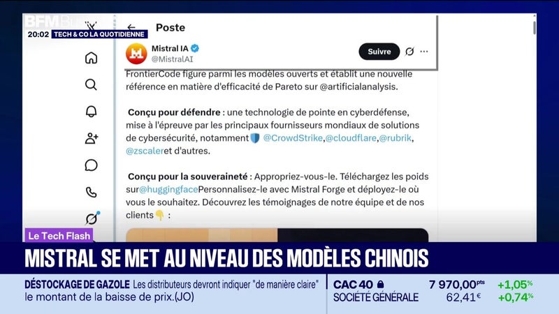 Le Tech Flash : Mistral se met au niveau des modèles chinois, par Léa Benaim - 29/10