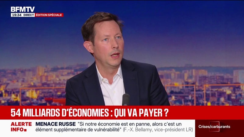 54 milliards d'économies: "Ce qui serait réaliste, c'est de ne pas faire ces économies", déclare François-Xavier Bellamy, vice-président des LR