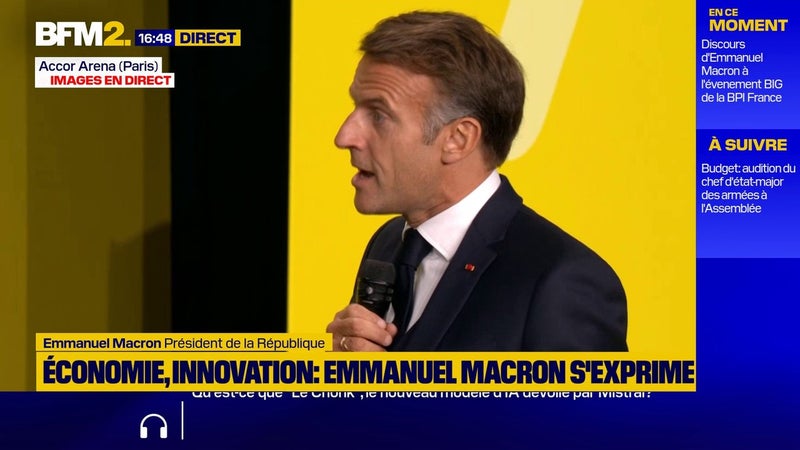 Devant des entrepreneurs, Emmanuel Macron assure que la France n'est pas "foutue"