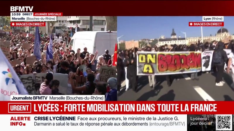 Colère lycéenne: début de manifestation dans le calme à Marseille
