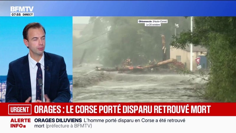 Intempéries en Corse: l'homme porté disparu a été retrouvé mort