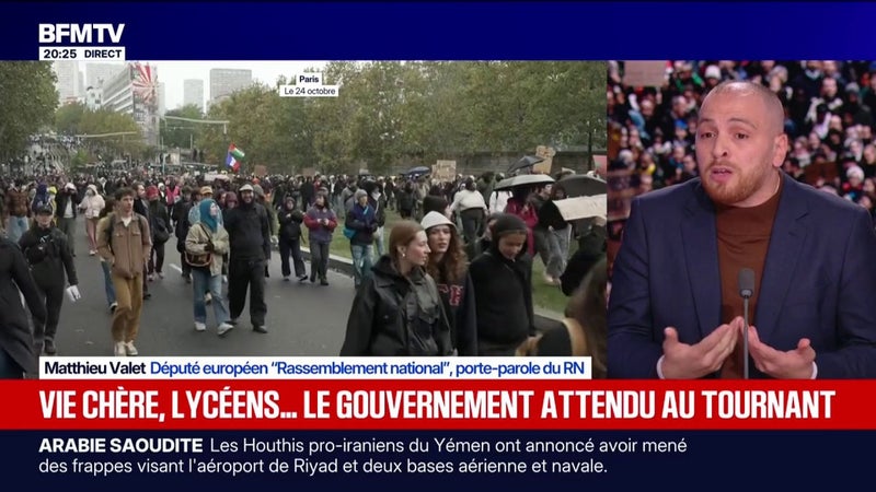 Colère lycéenne: "Parcoursup, c'est la finalité d'un système, ce qu'il faut voir c'est en amont", explique Matthieu Valet, député européen RN