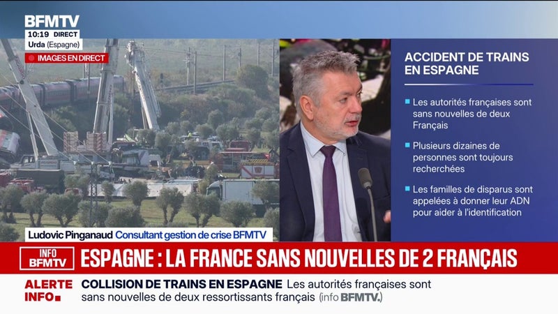 INFO BFMTV - Collision de trains en Espagne: les autorités françaises sont sans nouvelles de deux Français
